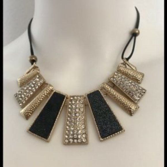 NEW Women's Necklaces Occident Luxury High-end Ladies Black Gold - Picture 2 of 9